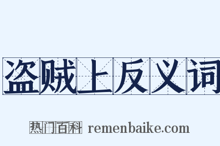盗贼上反义词是什么意思的图片
